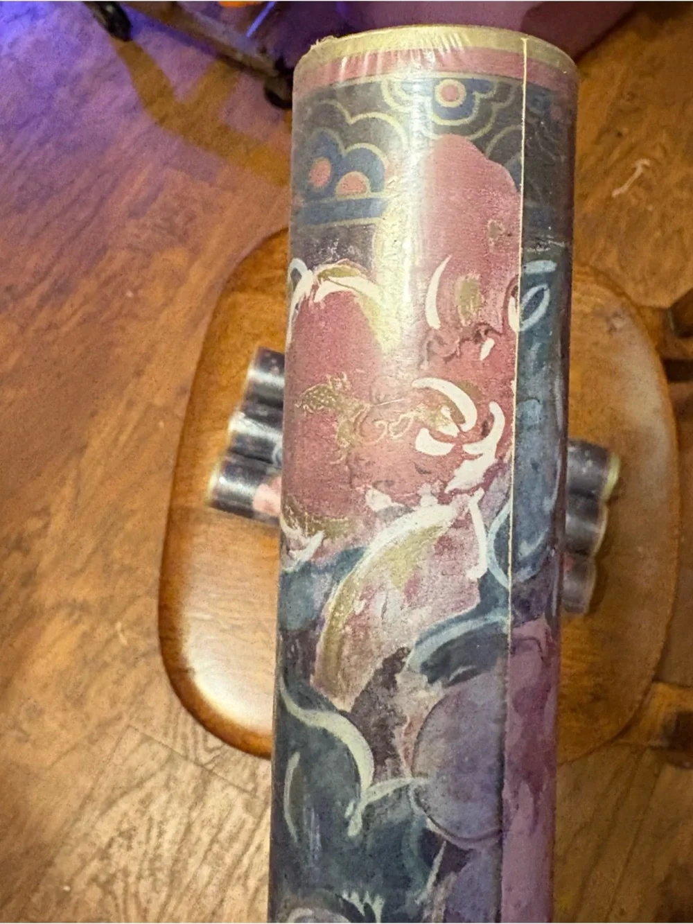 Vintage 10’ wallpaper boarder purple blue pink floral moody shabby chic vibes